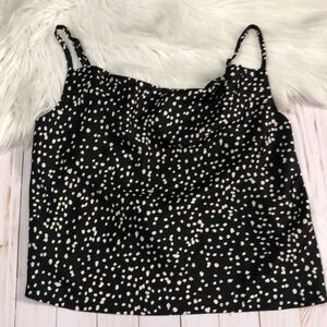 Nasty Gal polka dot cowl neck cami top size 10 NWT